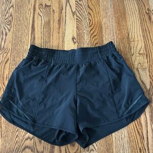 Lululemon Hotty Hot High Rise Black Shorts 10 4 inch inseam